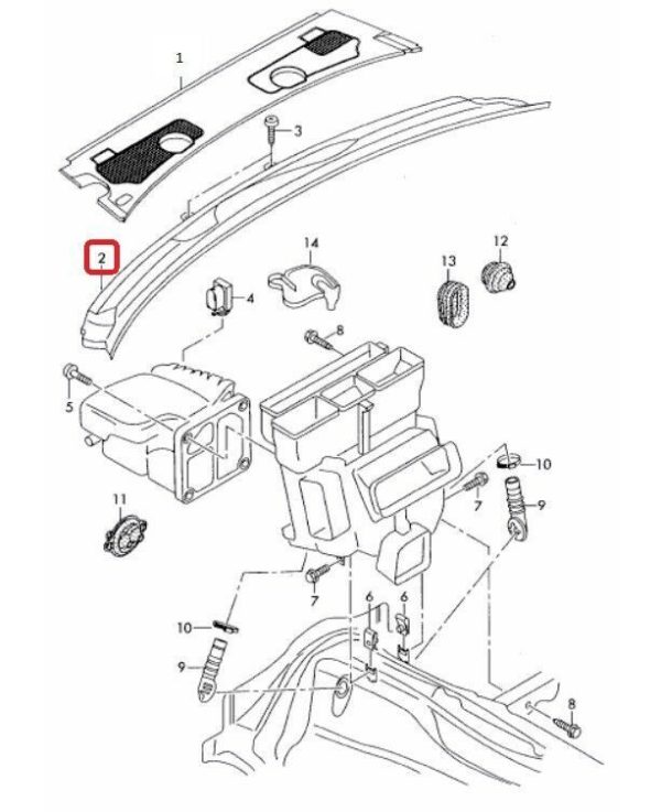NEW GENUINE AUDI A6 S6 ALLROAD RS6 2005-2011 WINDSHIELD WIPER COVER PANEL LHD 4F1819403A01C - Image 2