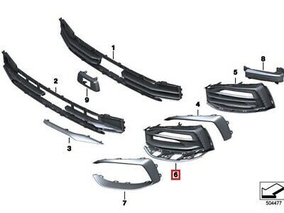 NEW GENUINE BMW 1 SERIES F40 SPORT LUXURY LINE FRONT BUMPER SIDE GRILL PAIR SET - Image 2
