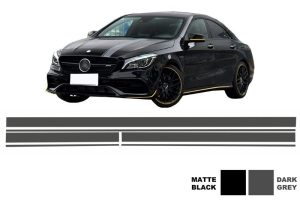 Set Sticker Vinyl Dark Grey Upper Bonnet Roof & Tailgate suitable for MERCEDES CLA W117 C117 X117 (2013-2016) A Class W176 (2012-up) A45 Design
