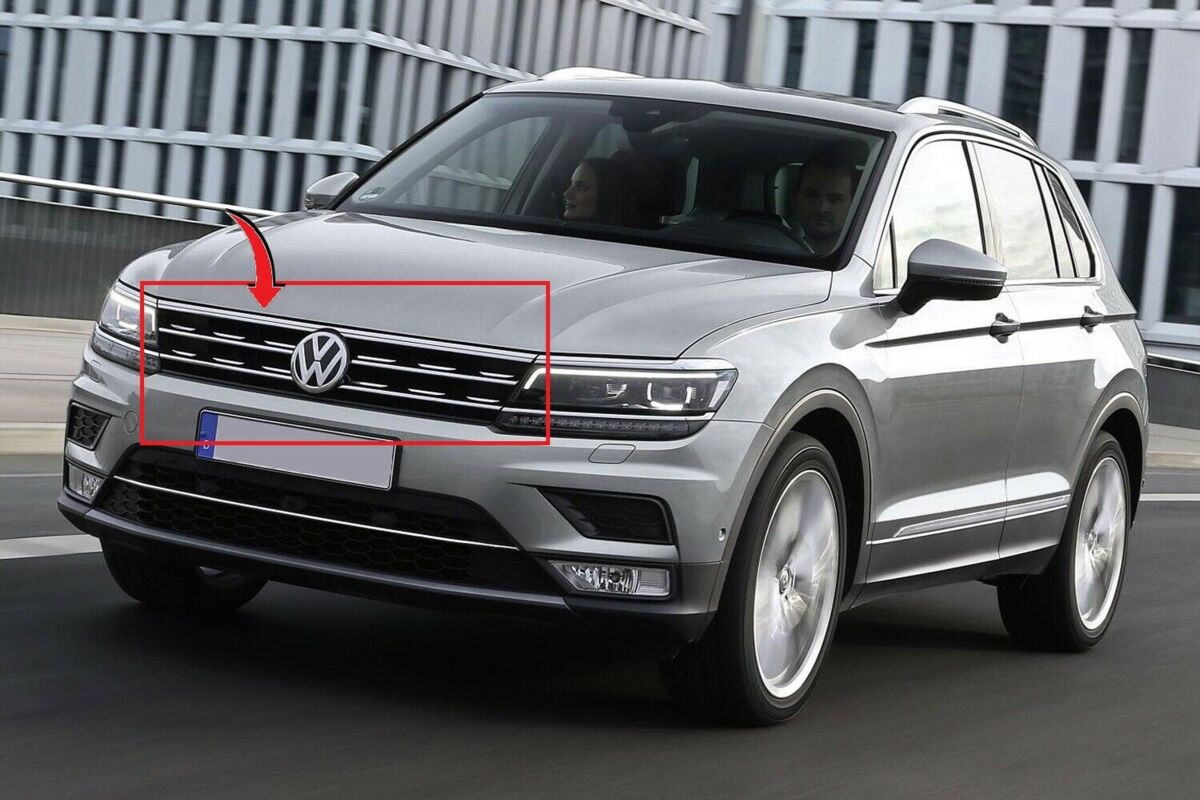 NEW GENUINE VOLKSWAGEN VW TIGUAN RADIATOR GRILLE BLACK/POLISHED CHROME 5NA853651CZLL - Image 2