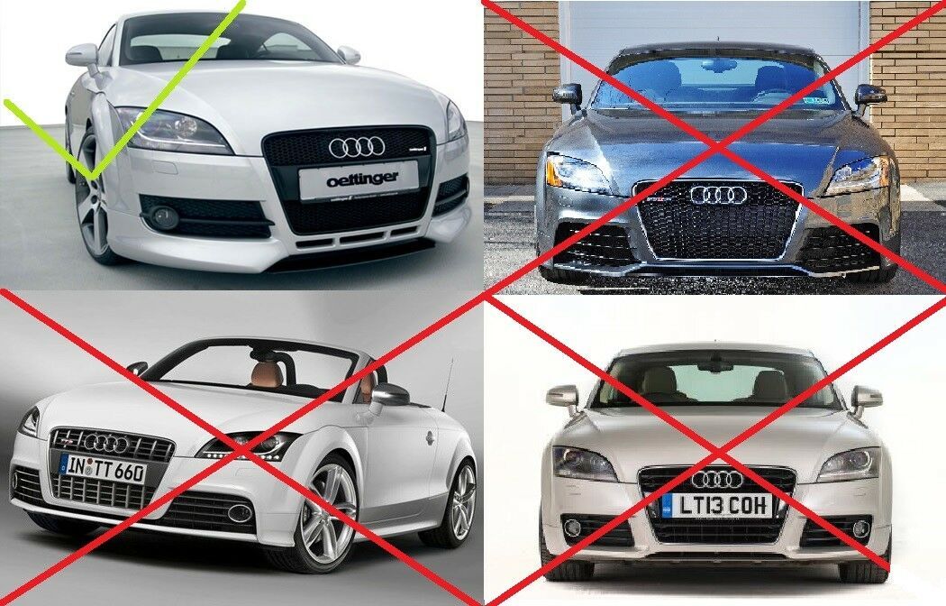 NEW GENUINE AUDI TT 8J 06-14 FRONT BUMPER O/S RIGHT N/S LEFT FOG LIGHT GRILL SET - Image 2