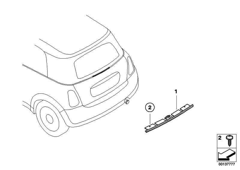 NEW GENUINE MINI COOPER R58 COUPE REAR THIRD RED STOP LAMP LIGHT 63252758940 - Image 2