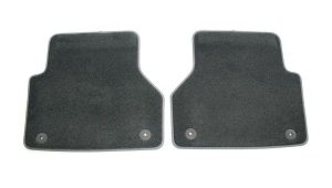 NEW GENUINE AUDI A6 S6 A7 S7 2019- REAR PREMIUM BLACK TEXTILE FLOOR MATS 4K0061276MNO
