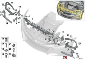 BMW NEW GENUINE F10 F07 F12 F01 LCI SIDE VIEW MIRROR SUPPORTING RINGS PAIR SET 51167266034+51167266033