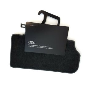 2X NEW GENUINE AUDI Q5 SQ5 17+ REAR PREMIUM BLACK TEXTILE FLOOR MATS