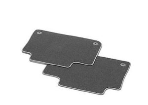 NEW GENUINE AUDI Q2 SQ2 2017- REAR PREMIUM BLACK TEXTILE FLOOR MATS 81A061276MNO