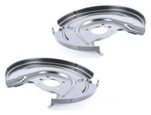 NEW GENUINE VW AUDI SKODA SEAT REAR BRAKE DISC PROTECTION PLATES PAIR SET 5Q0615612P+5Q0615611P