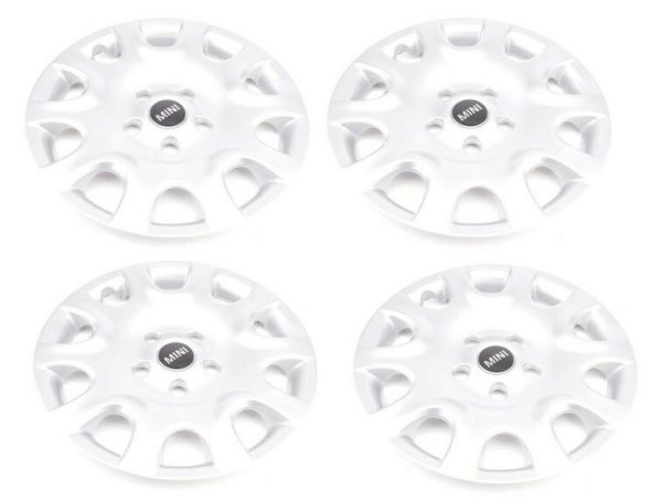 MINI NEW GENUINE F55 F56 F57 15 INCH STEEL WHEELS TRIM COVERS CAP 4 PCS 36106864171