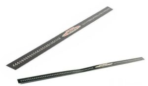 MINI NEW GENUINE CLUBMAN R55 JCW BLACK DOOR ENTRY STRIPS FOR PAIR SET LEFT RIGHT 51477406652 + 51477406651