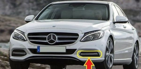 NEW GENUINE MERCEDES C CLASS W205 FRONT BUMPER GRILLE CHROME TRIMS SET LEFT N/S A2058851174 - Image 3