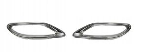 NEW GENUINE MERCEDES MB C CLASS W205 AMG EXHAUST TAIL PIPE CHROME TRIM PAIR L+R