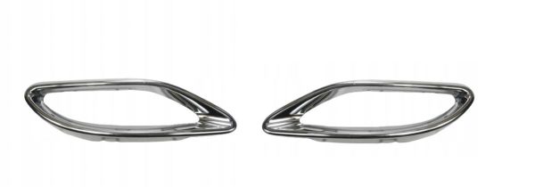 NEW GENUINE MERCEDES MB C CLASS W205 AMG EXHAUST TAIL PIPE CHROME TRIM PAIR L+R