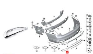 NEW GENUINE BMW X6 F16 FRONT RIGHT WHEEL HOUSING COVER BOTTOM PART 51718059318