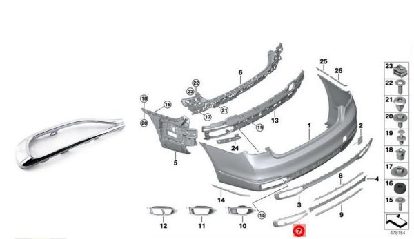 NEW GENUINE BMW X6 F16 FRONT RIGHT WHEEL HOUSING COVER BOTTOM PART 51718059318