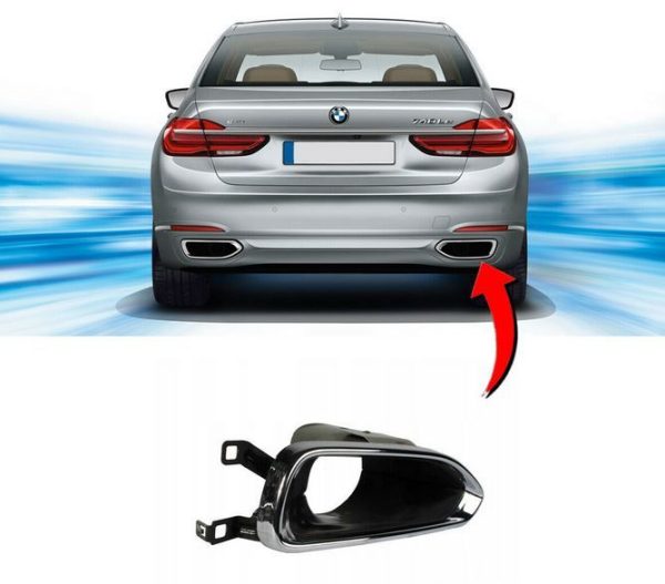 NEW GENUINE BMW 7 SERIES G11 G12 REAR EXHAUST END PIPE TRIM RIGHT OS 51127357150