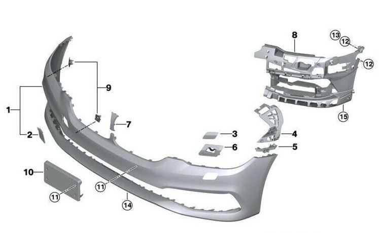 NEW GENUINE BMW 5 Series G30 G31 F90 M5 2016 - 2019 FRONT GRILL TRIM 51137349586 - Image 3