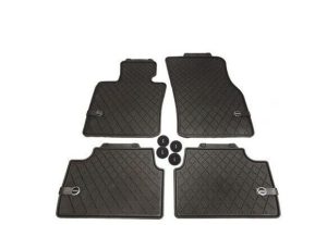 NEW GENUINE MINI F55 ALL WEATHER FLOOR MATS FRONT AND REAR ESSENTIAL BLACK SET 51472358056+51472354156