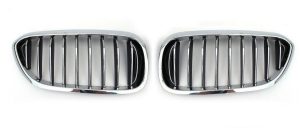 NEW GENUINE BMW 5 SERIES G30 G31 FRONT CENTER GRILL PAIR SET LEFT AND RIGHT 51137383519 / 51137383520