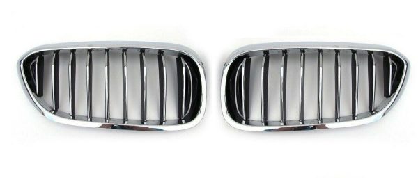 NEW GENUINE BMW 5 SERIES G30 G31 FRONT CENTER GRILL PAIR SET LEFT AND RIGHT 51137383519 / 51137383520