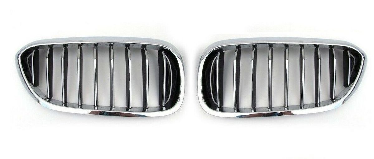 NEW GENUINE BMW 5 SERIES G30 G31 FRONT CENTER GRILL PAIR SET LEFT AND RIGHT 51137383519 / 51137383520