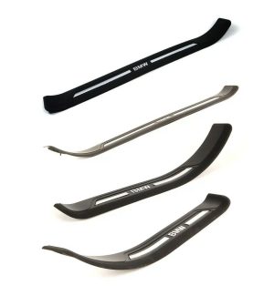 NEW GENUINE BMW 5 SERIES E39 REAR DOOR SILL COVERS BLACK COMPLETE SET FRONT REAR