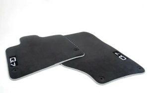 NEW GENUINE AUDI Q7 10-15 FRONT PREMIUM BLACK TEXTILE FLOOR MATS LHD 4L1061275PAMNO