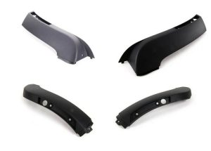 NEW GENUINE MINI R53 LCI 2004/07- FRONT & REAR BUMPER BLACK SIDE SPOILER LIP SET