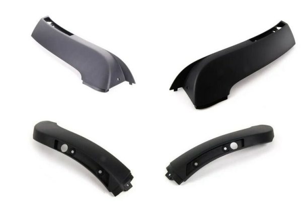 NEW GENUINE MINI R53 LCI 2004/07- FRONT & REAR BUMPER BLACK SIDE SPOILER LIP SET
