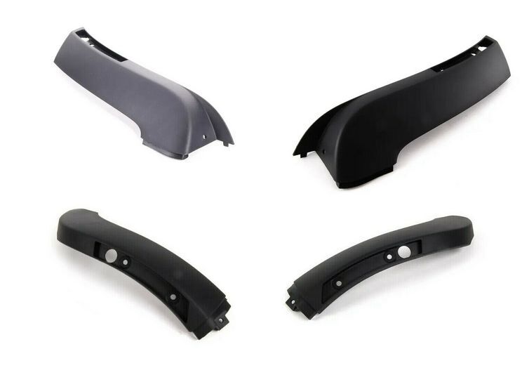 NEW GENUINE MINI R53 LCI 2004/07- FRONT & REAR BUMPER BLACK SIDE SPOILER LIP SET