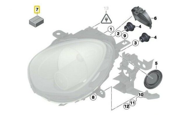 FOR NEW GENUINE MINI R60 R61 FRONT LEFT HEADLIGHT BRACKET REPAIR KIT 61119807303 - Image 12