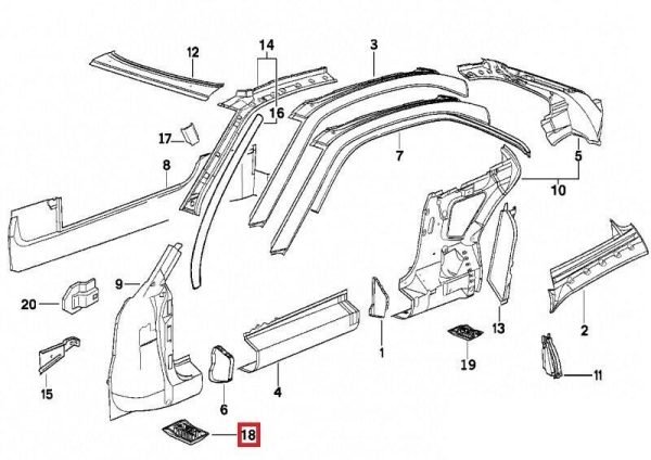 NEW GENUINE BMW 8 SERIES E31 FRONT BODY SIDE FRAME LIFTING PLATFORM SUPPORT 51718108301 - Image 8