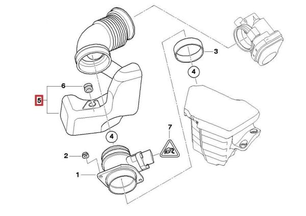 NEW GENUINE BMW 3 SERIES E46 RUBBER BOOT WITH RESONATOR 13717506181 - Image 4