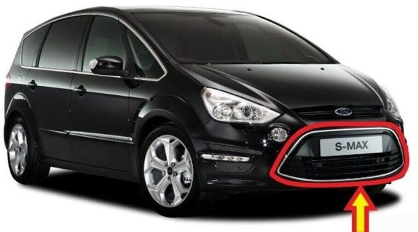 NEW GENUINE FORD S-MAX 10-15 FRONT BUMPER LOWER GRILLE CHROME SURROUND FRAME 1681021 - Image 3