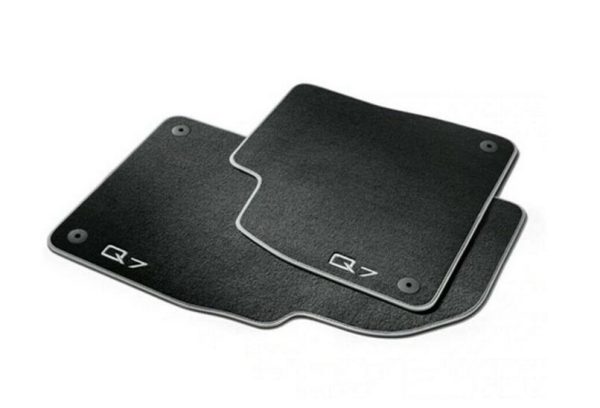 NEW GENUINE AUDI Q7 SQ7 2016- FRONT PREMIUM BLACK TEXTILE FLOOR MATS RHD 4M2061275AMNO