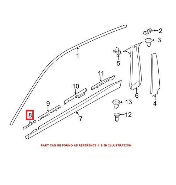 NEW GENUINE BMW F34 F36 F33 F32 SUPPORTING COVER DOOR SILL LEDGE RIGHT O/S 51777294888 - Image 3
