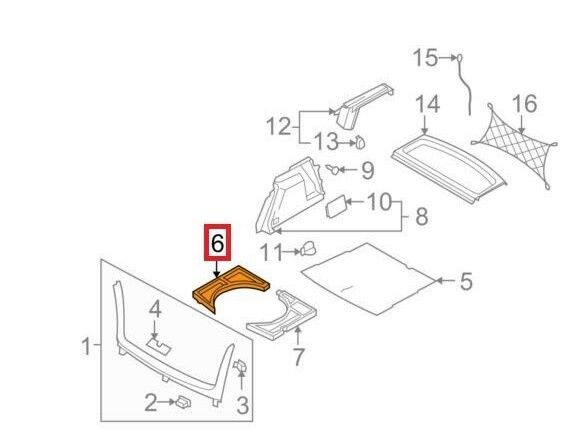 NEW GENUINE VOLKSWAGEN GOLF MK5 SPARE TIRE FOAM INSERT RIGHT 1K6858858C - Image 4