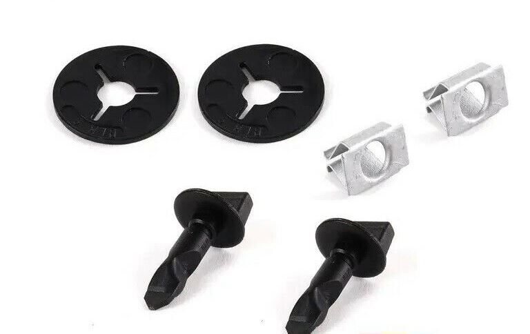 NEW GENUINE AUDI Q7 2007 - 2016 REAR BUMPER TOW HITCH EYE COVER FIXING CLIPS SET