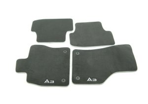 NEW GENUINE AUDI A3 13-16 FRONT & REAR PREMIUM BLACK TEXTILE FLOOR MATS LHD 8V1061271BMNO