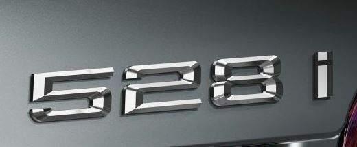 BMW NEW GENUINE F10 F10 LCI 5 SERIES 528i CHROME STICKER BADGE EMBLEM 51147219539 - Image 2