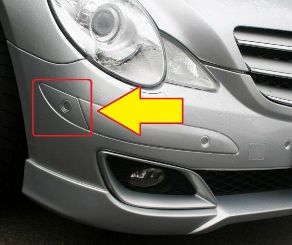 NEW GENUINE MERCEDES MB R W251 05-10 FRONT BUMPER PARKING COVER TRIM RIGHT O/S A25188510239999 - Image 4