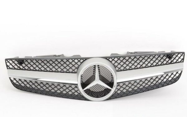 NEW GENUINE MERCEDES MB SL R230 FACELIFT FRONT RADIATOR GRILL MATTE ALUMINIUM A23088022839776