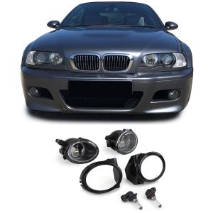 Fog lights set with covers and BULBS For BMW E46 M-Spor/ M3 Front bumper