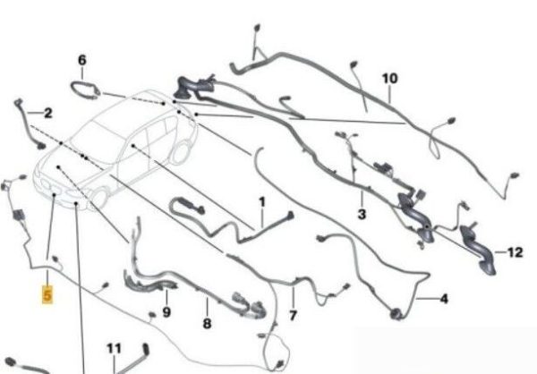 NEW GENUINE BMW 1 SERIES F20 F21 F21 LCI FRONT PDC WIRE HARNESS CABLE SET 61129251728 - Image 2