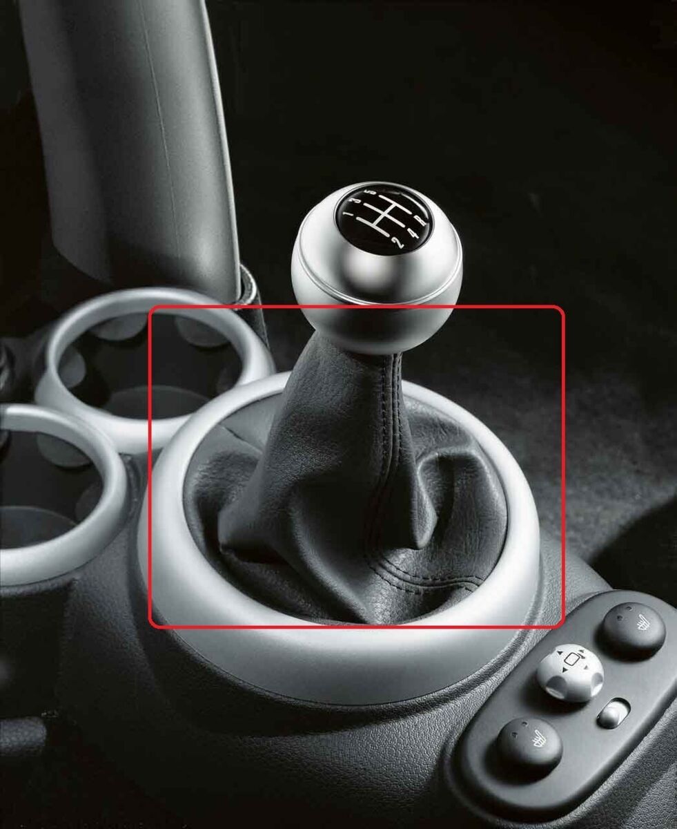 NEW GENUINE MINI R50 R52 R53 MANUAL SHIFTER BOOT PANTHER BLACK LEATHER 25110393568 - Image 2