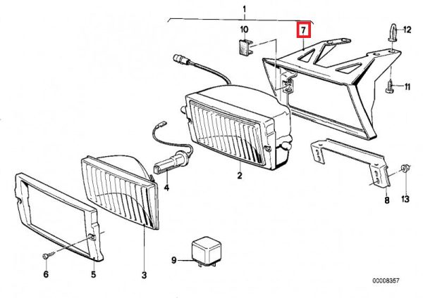 NEW GENUINE BMW 3 SERIES E30 COUPE SALOON CONVERTIBLE FOG LIGHT BRACKET 63171376916 - Image 2