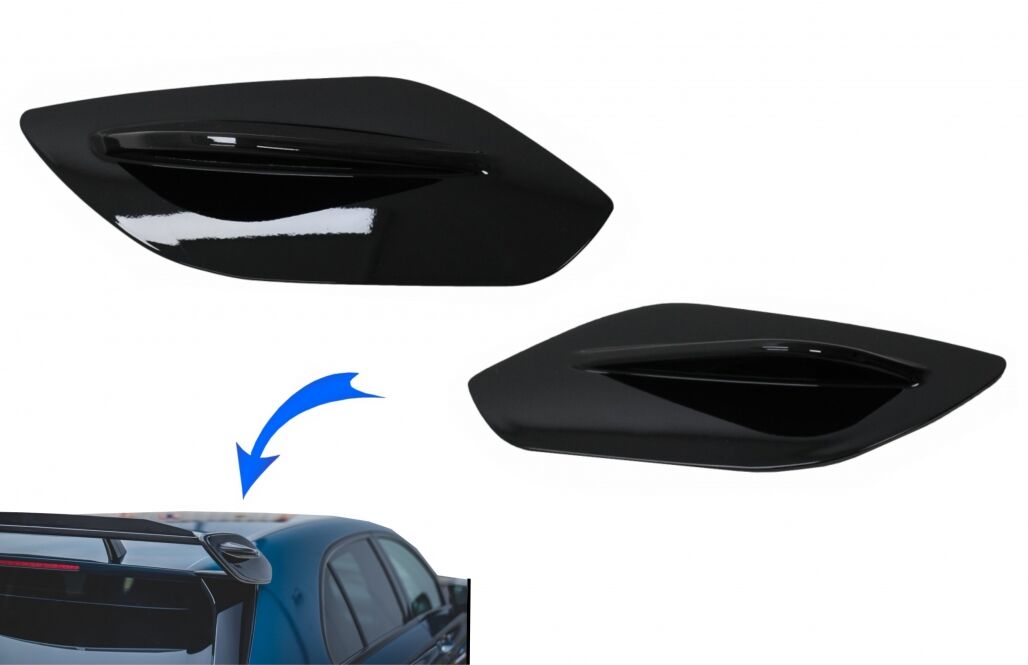 Add-On Side Extension for Roof Spoiler suitable for Mercedes A-Class W176 (2012-2018) W177 (2018-Up) GLA SUV X156 (2014-2019) H247 (2020-Up) Piano Black - Image 9