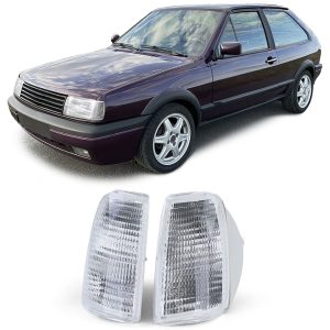 OE Look White Front Turnsignals/ Indicators For VW Polo 86C MK2 90-94 Facelift