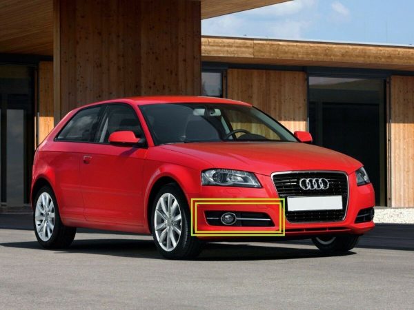 NEW GENUINE AUDI A3 09-13 O/S RIGHT BUMPER FOG LIGHT CHROME GRILL 8P0807682J T94 - Image 2