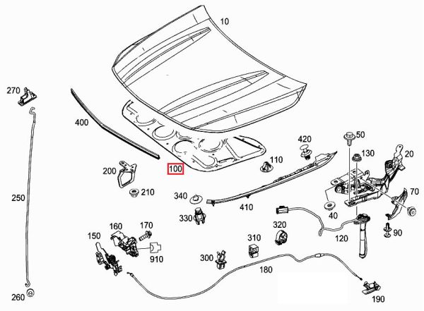 NEW GENUINE MERCEDES BENZ CLA C117 FRONT HOOD INSULATION HEAT SHIELD A1176820026 - Image 2