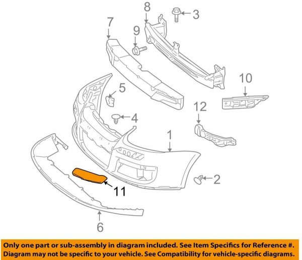 NEW GENUINE VW GOLF MK5 GTI 03-09 FRONT BUMPER SHORT MOLDING RIGHT O/S PRIMED 1K0807718EGRU - Image 2